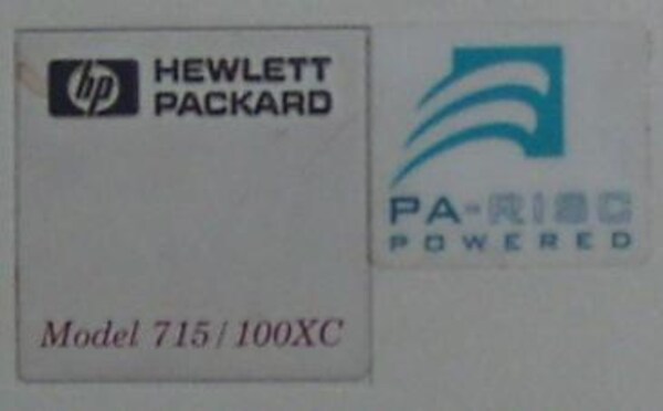 HP PA-RISC Powered 715/100XC badge