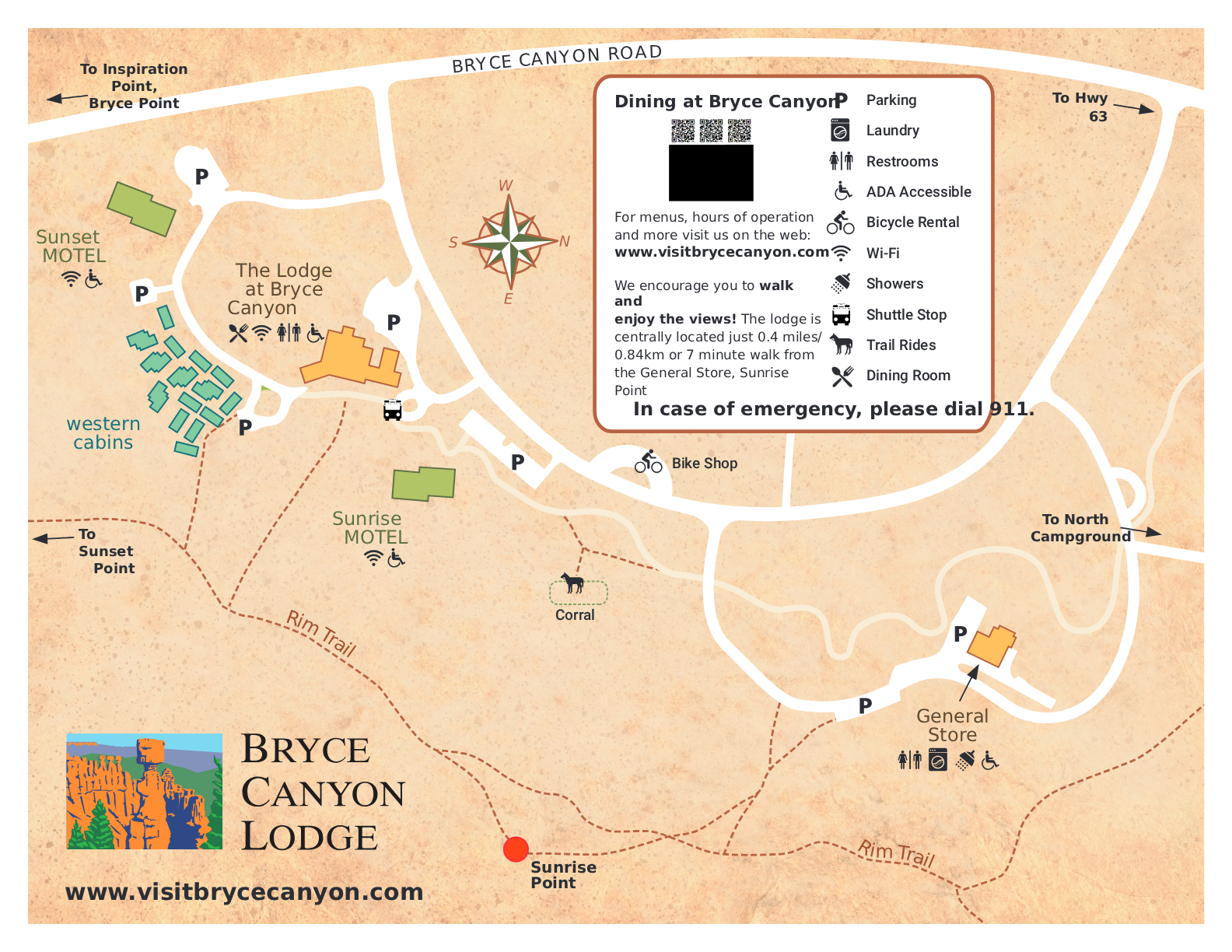 Bryce Canyon Area Map | Bryce Canyon Lodge