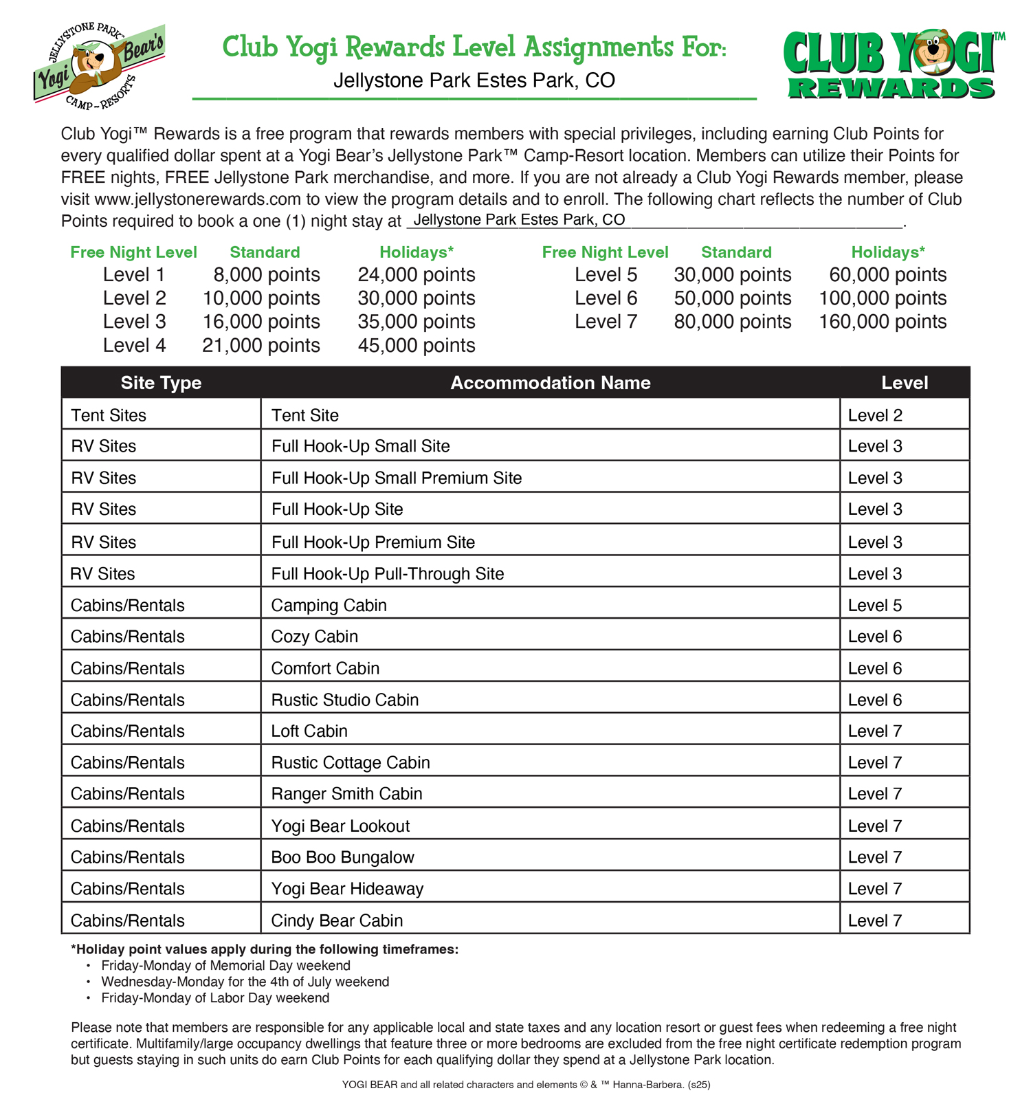FREE Program for Jellystone Park Guests