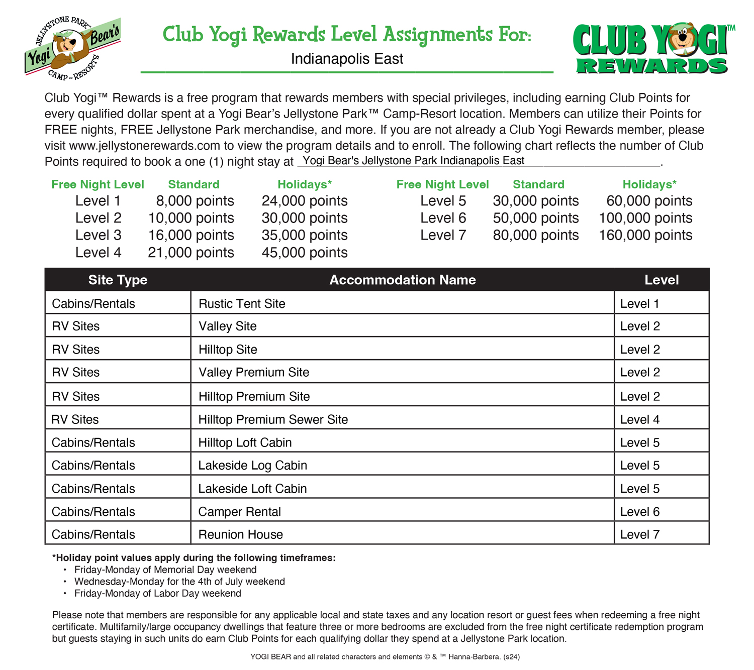 FREE Program for Jellystone Park Guests