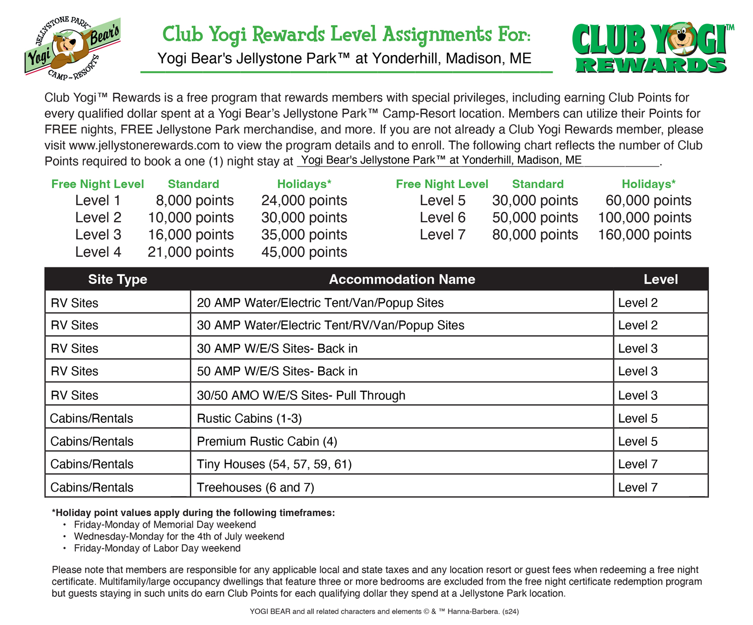 FREE Program for Jellystone Park Guests
