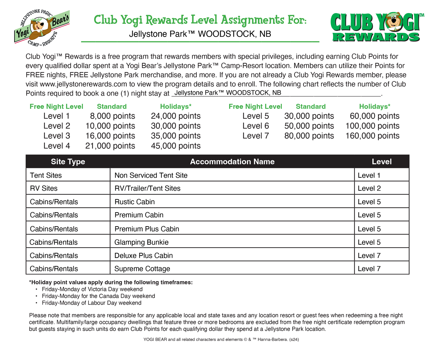 FREE Program for Jellystone Park Guests