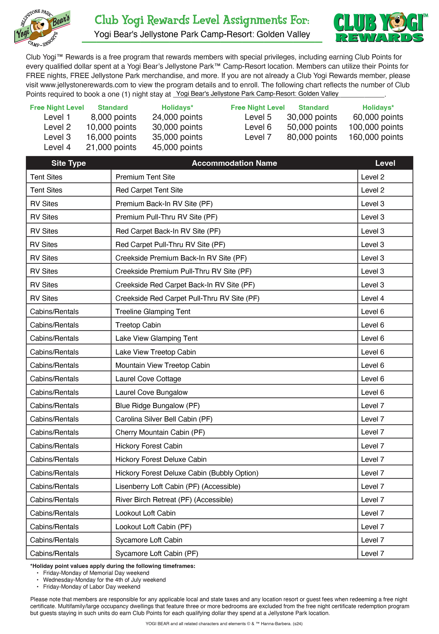 FREE Program for Jellystone Park Guests