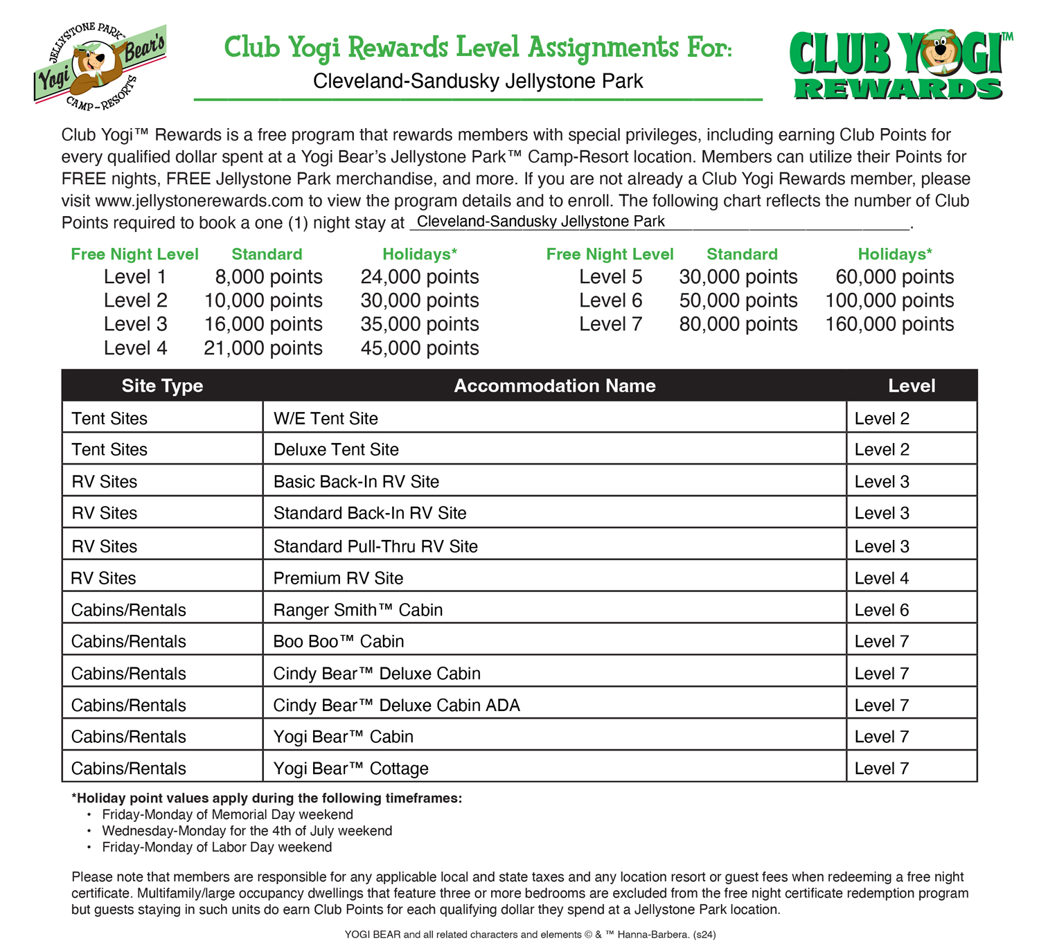 FREE Program for Jellystone Park Guests