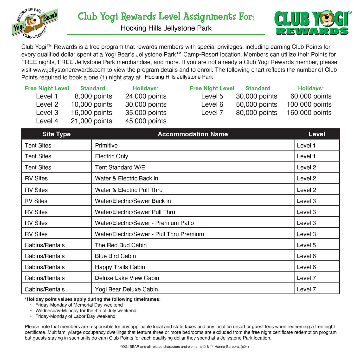 FREE Program for Jellystone Park Guests
