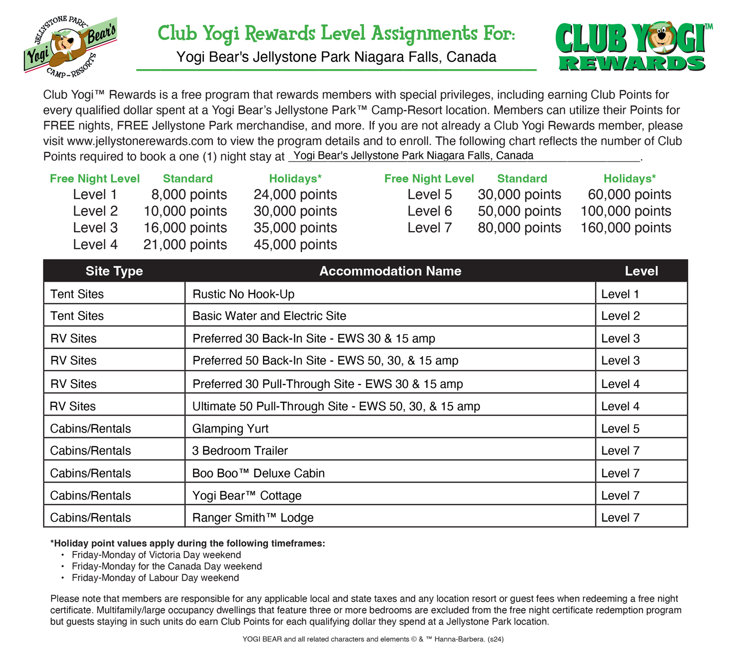 FREE Program for Jellystone Park Guests