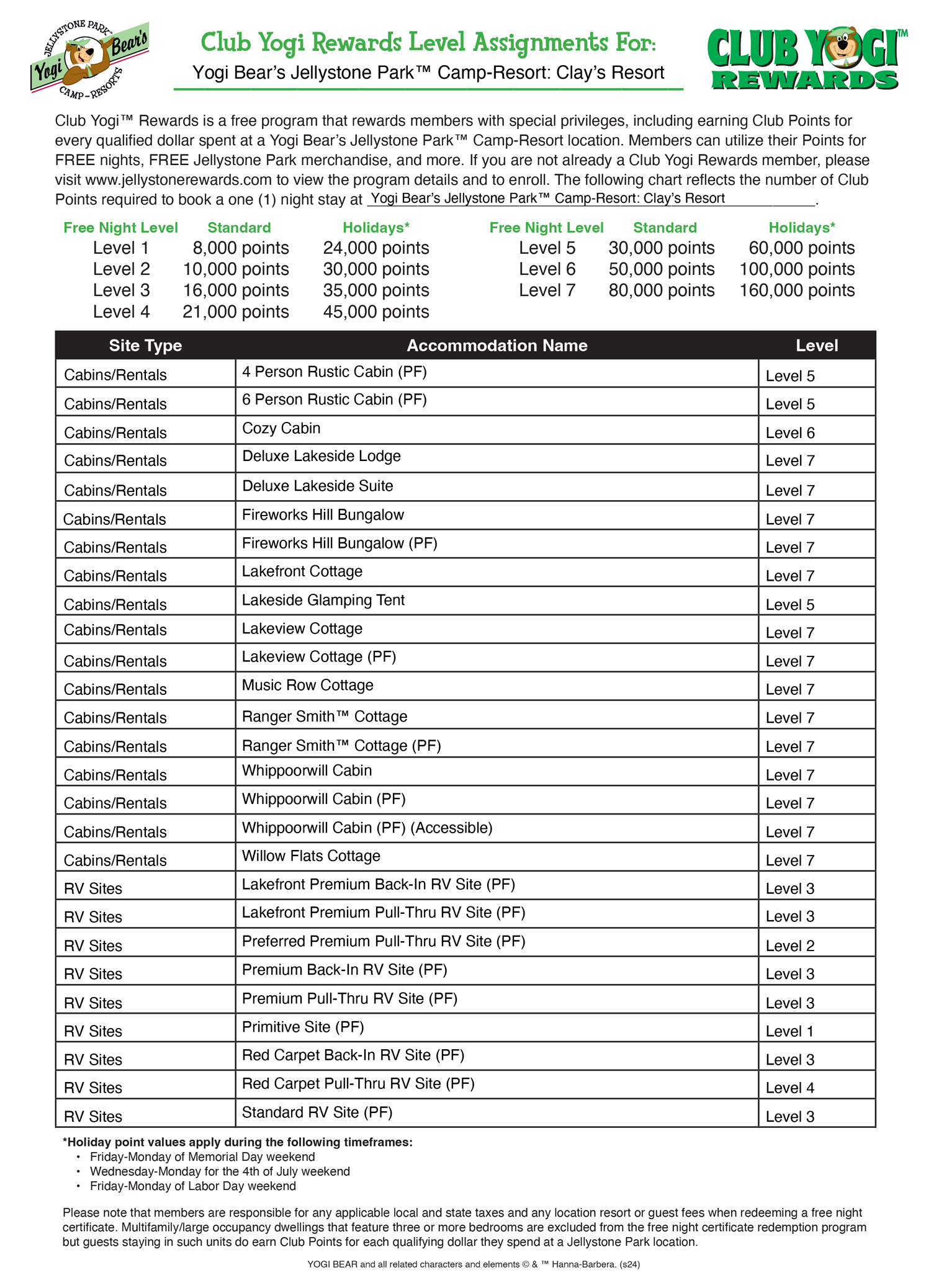 FREE Program for Jellystone Park Guests