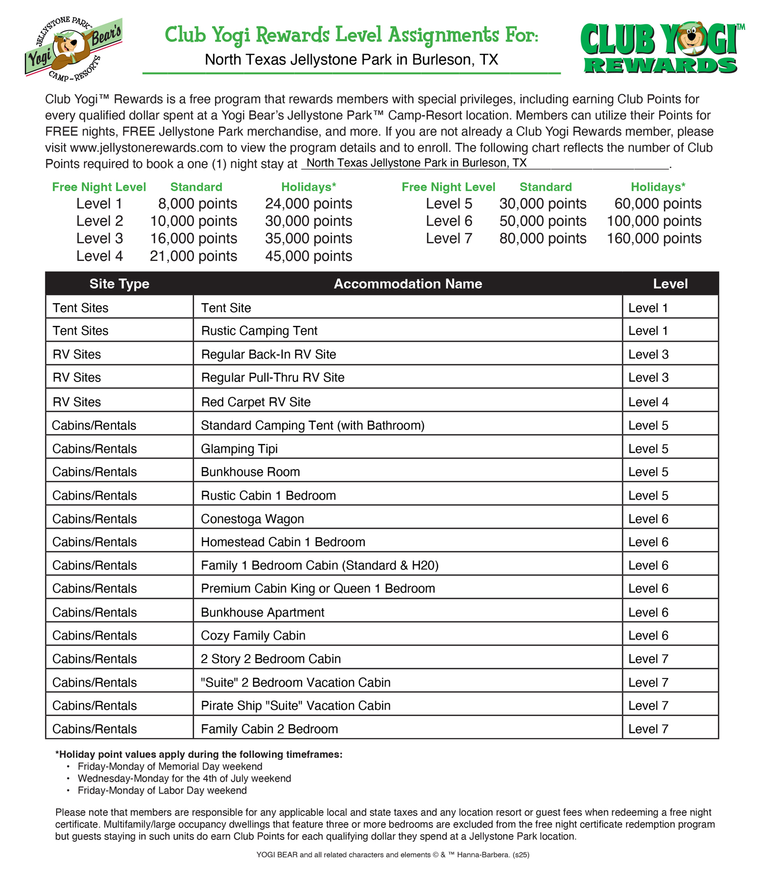 FREE Program for Jellystone Park Guests
