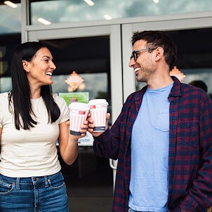Couple enjoying UDF Coffee