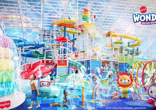 Mattel’s First Wonder Indoor Waterpark to Open Reaches Major Construction Milestone in Bellevue, Nebraska