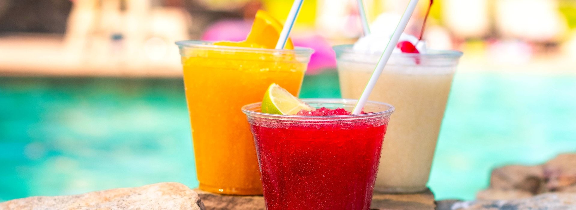Three refreshing drinks with straws 2 Adventures on the Gorge - Lansing West Virginia USA
