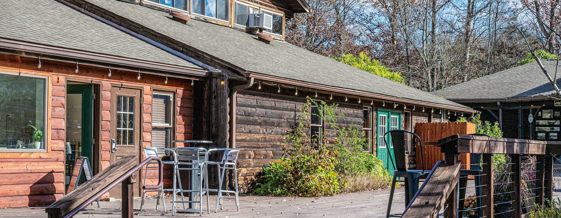 Rustic wooden cabin with triangular windows Adventures on the Gorge - Lansing West Virginia USA