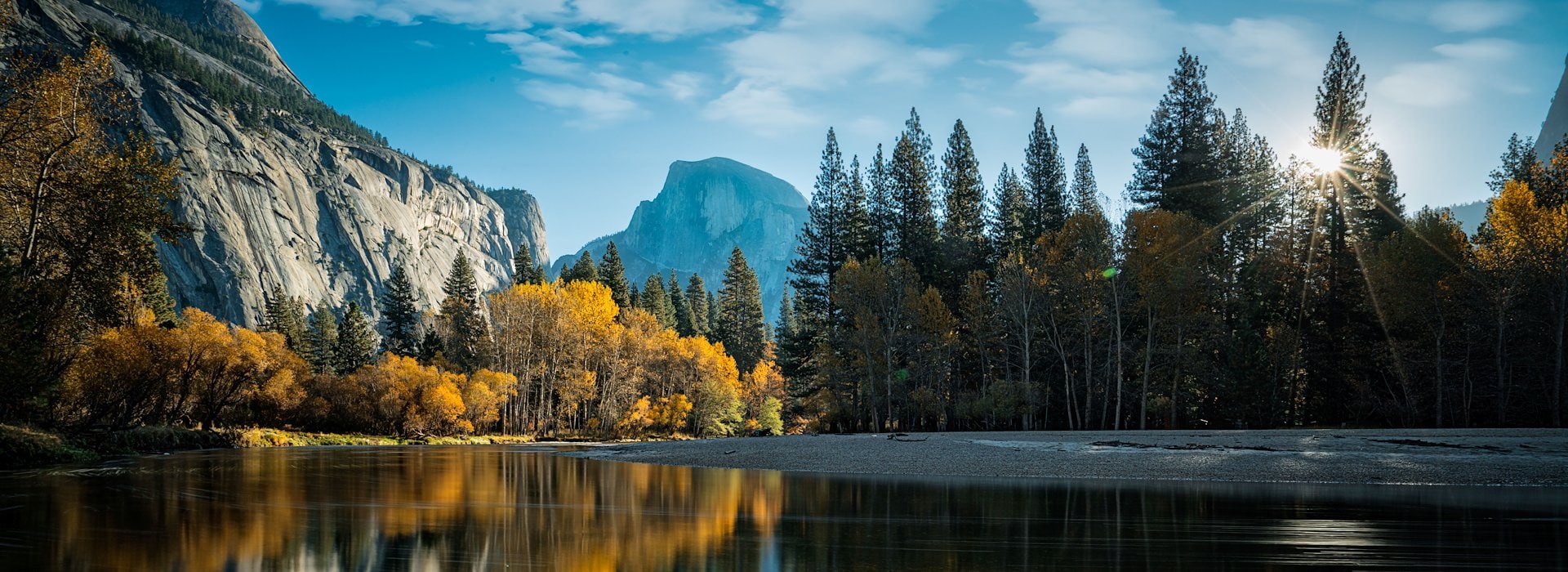 Yosemite National Park Lodging and Activities California United States - Showcasing Vibrant Foliage Reflected in the Parks Waters