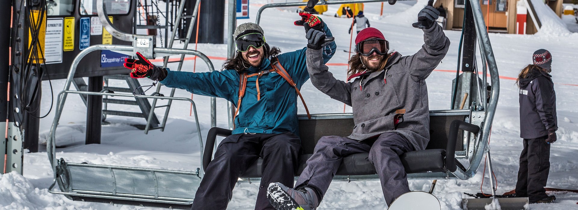 Enjoying a ride on a ski lift Yosemite National Park Lodging and Activities - California - United States