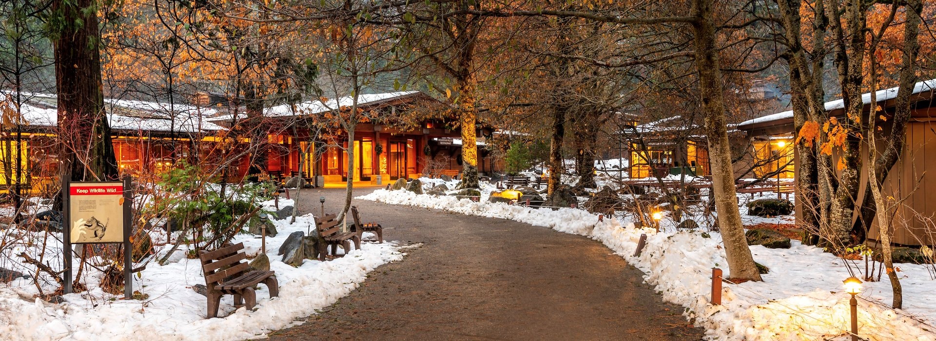 Tranquil Winter Scenery in Yosemite National Park Lodging and Activities - California - United States