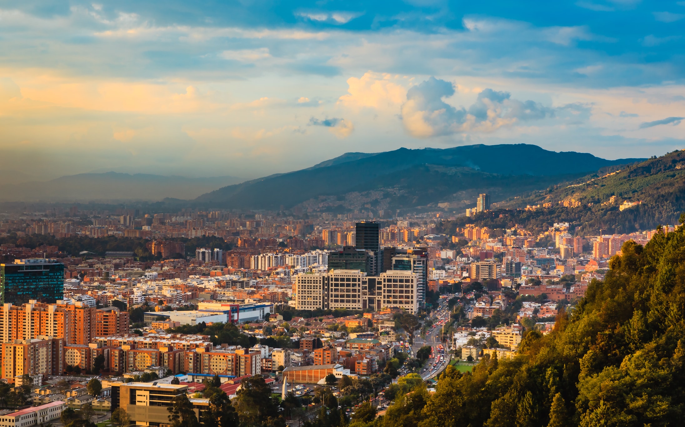 Sunset view in Colombia