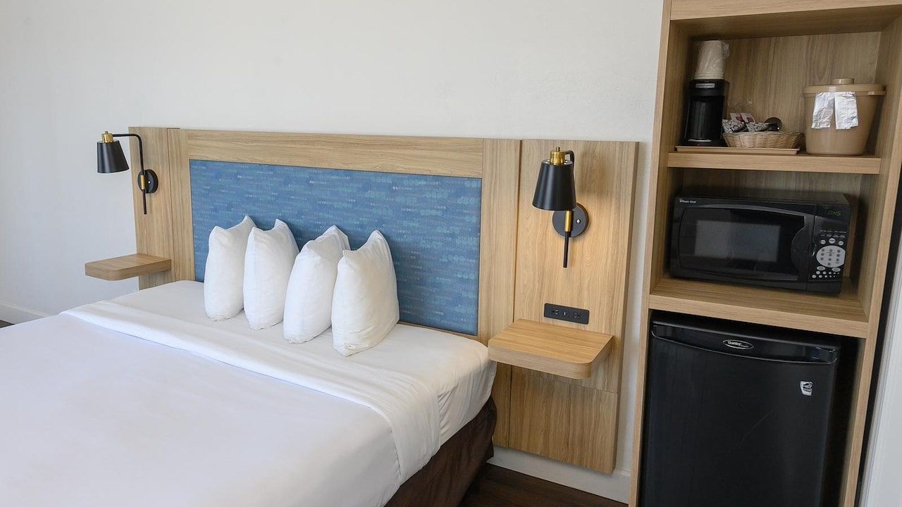 KING BEDROOM at Blu Pacific Hotel, California