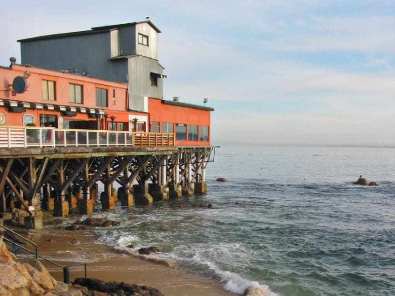 A building on a pier over the water