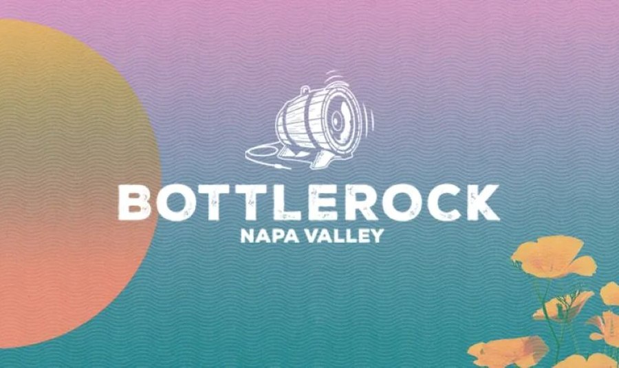 A logo on a colored background