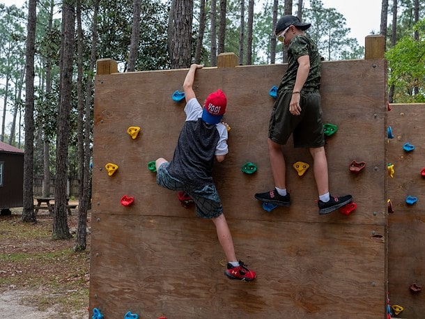 Climbing Wall at Jellystone Park™ Alabama Golf Coast