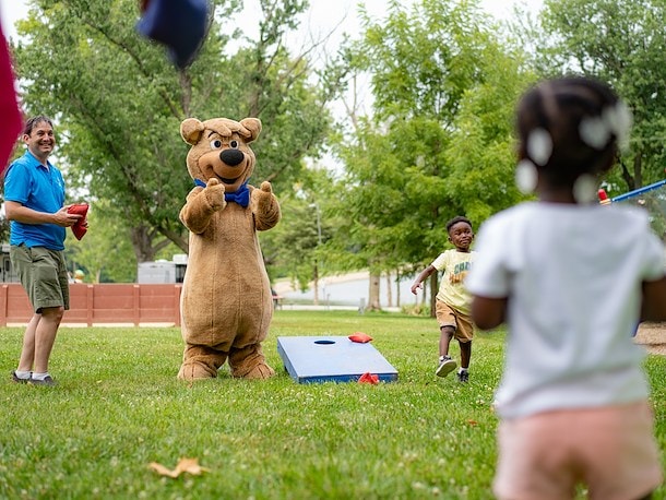 Cornhole at Jellystone Park Asheboro