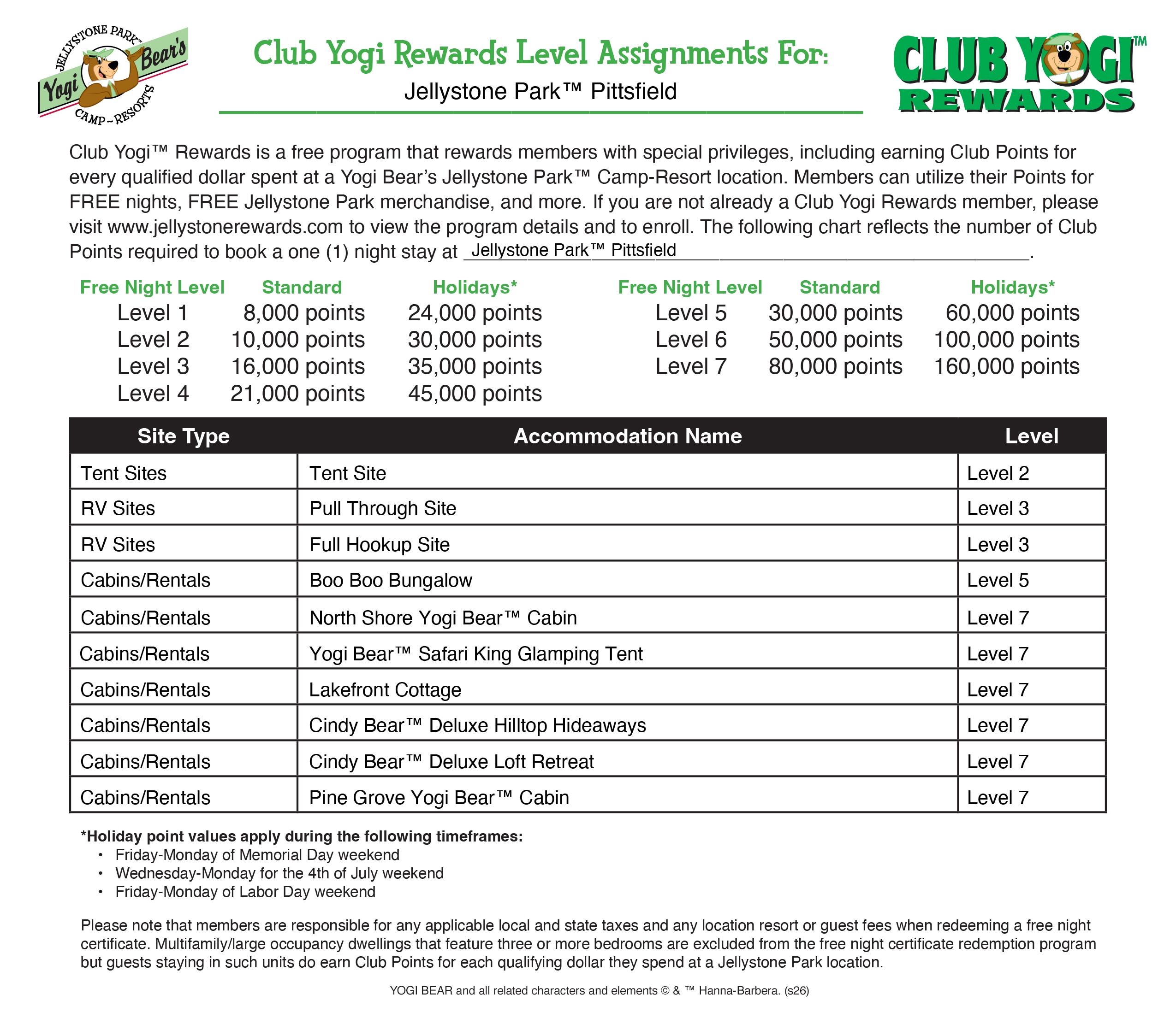 FREE Program for Jellystone Park Guests
