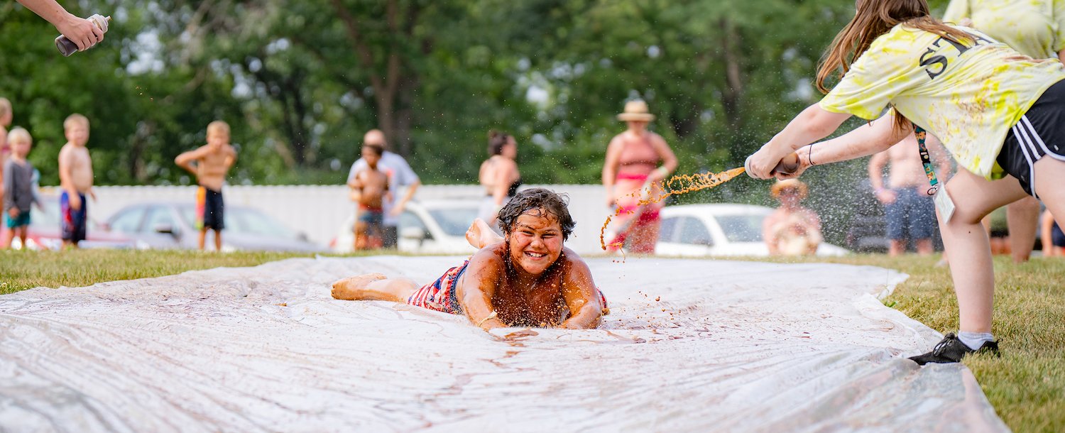 Jellystone Pittsfield Chocolate Slip and Slide