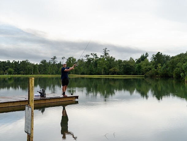 Fishing at Jellystone Park Lake Charles