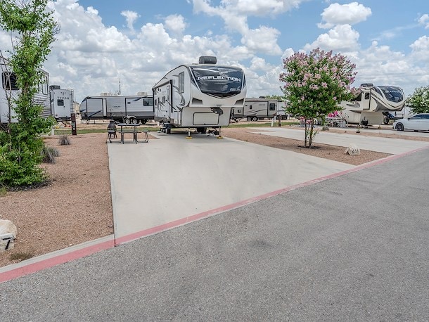 Great back-In RV sites at Jellystone Austin North in Georgetown, Texas. - 2
