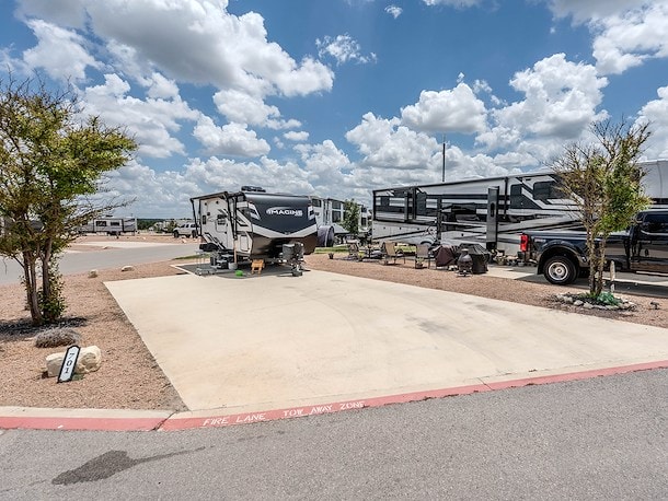 Great back-In RV sites at Jellystone Austin North in Georgetown, Texas. - 1