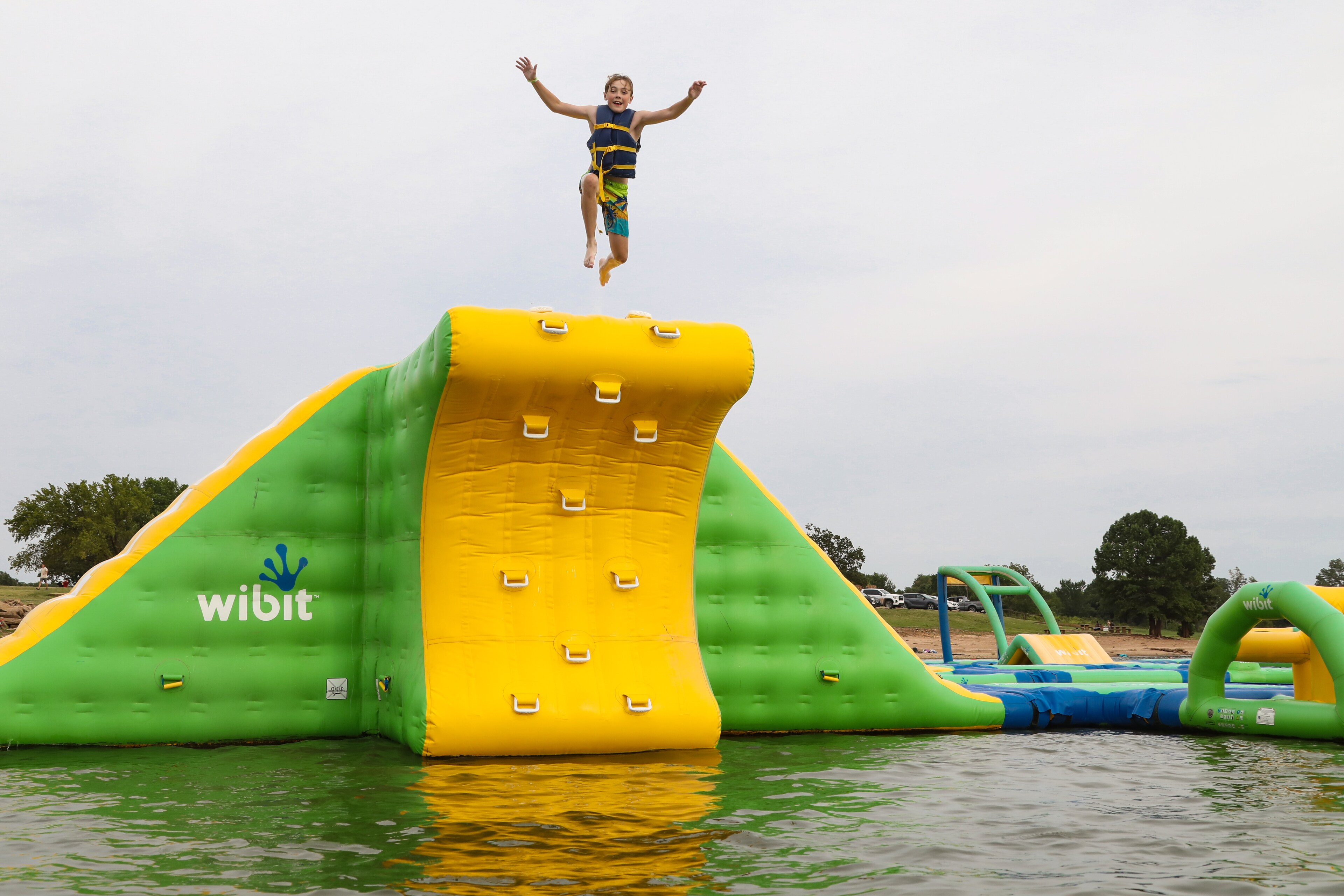 Floating Obstacle Course at Jellystone Park™ Plymouth