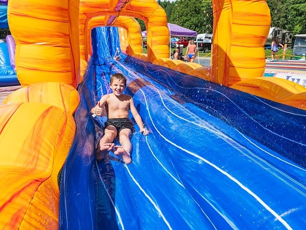 Inflatable Water Slide in Jellystone Park™ Skowhegan