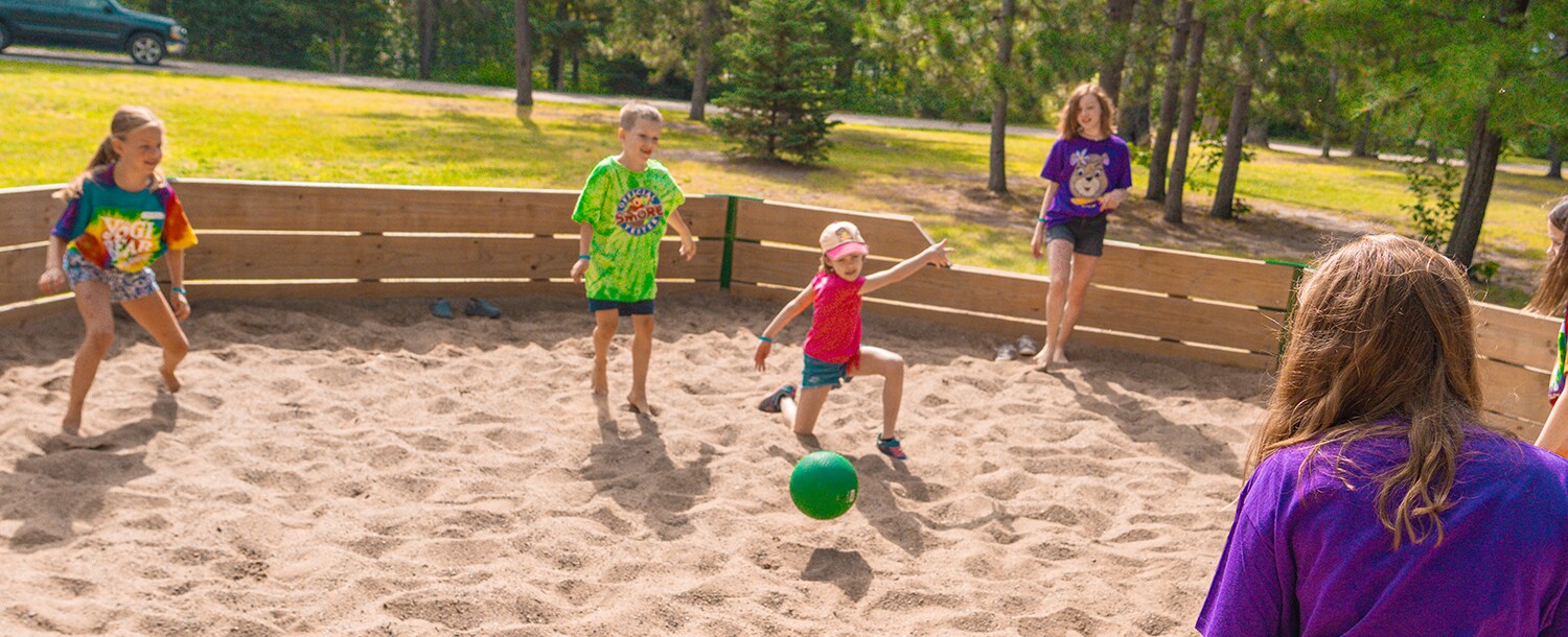Gaga Ball at Jellystone Park Grayling