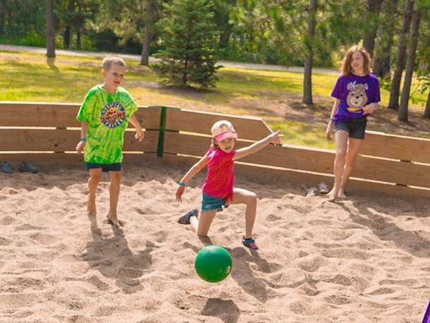 Gaga Ball at Jellystone Park Grayling