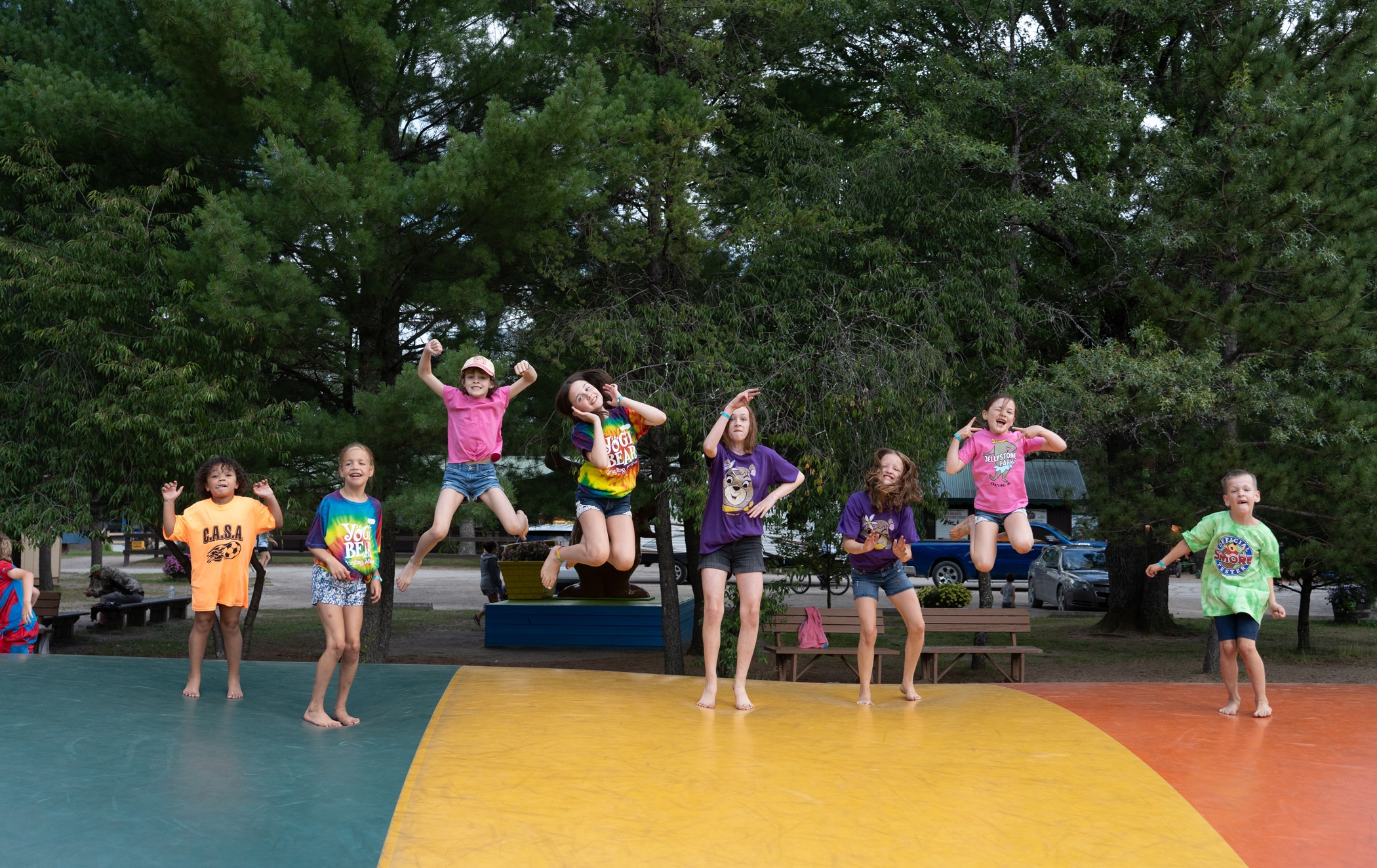 Bounce high on our pillow at Jellystone Park™ Grayling
