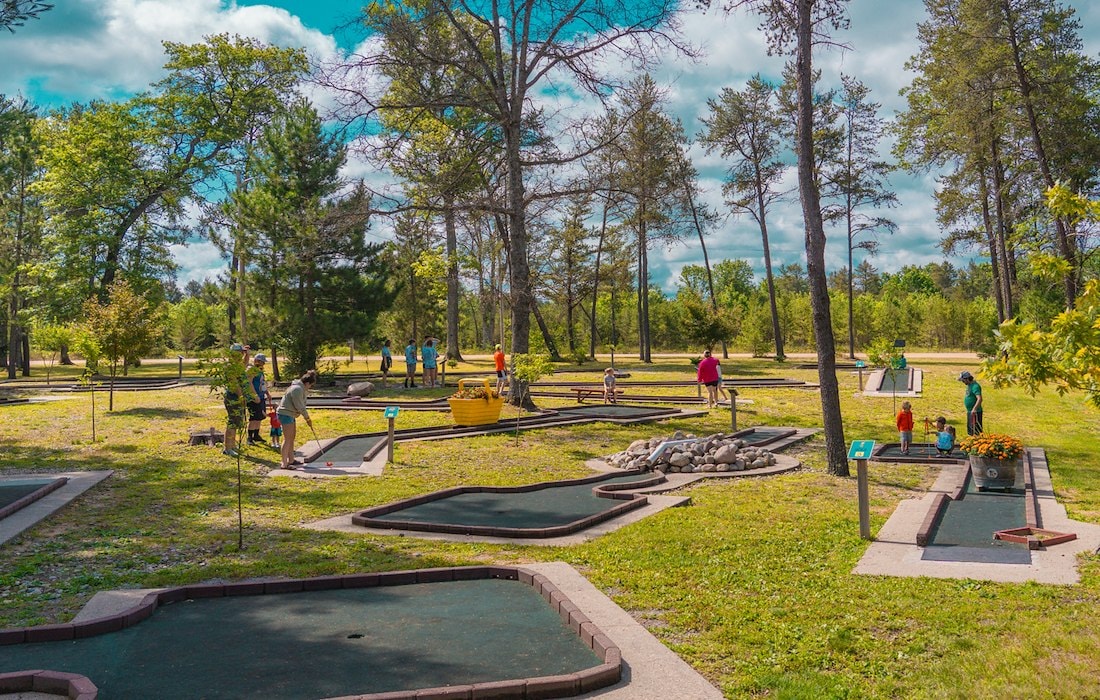 Putt through our mini golf course at Jellystone Park™ Grayling