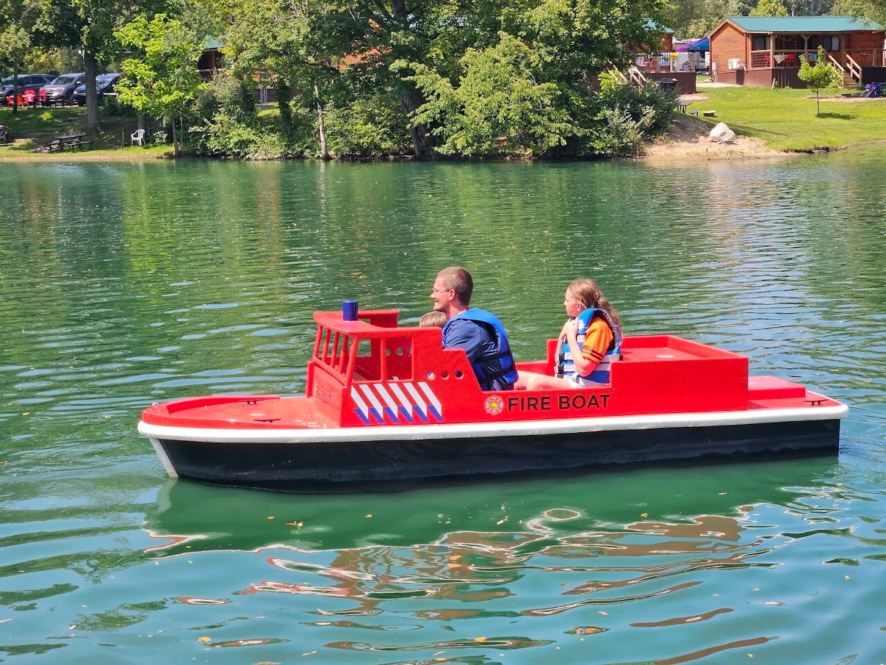 Children riding in Mini Boat