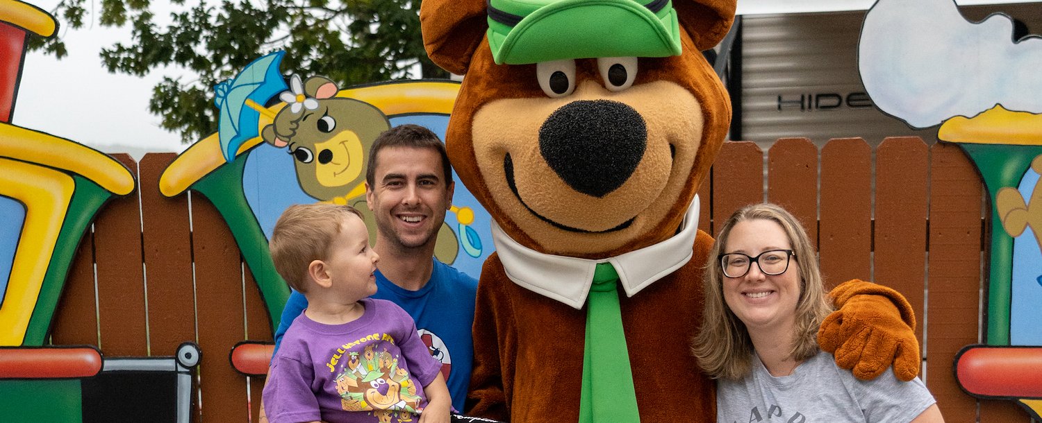 Jellystone Park™ St. Louis West family pic with yogi