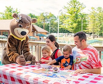 Donuts and Fishing with a Character at Jellystone Park, Caledonia