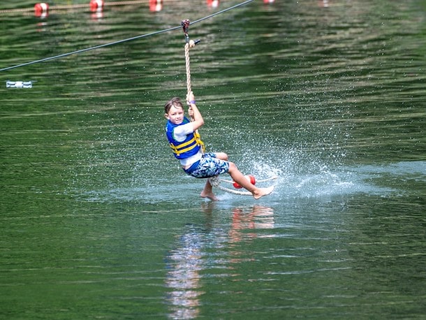 Water Zipline at Jellystone Park™ Golden Valley