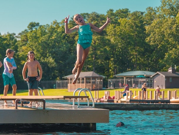Diving Dock at Jellystone Park™ South Jersey