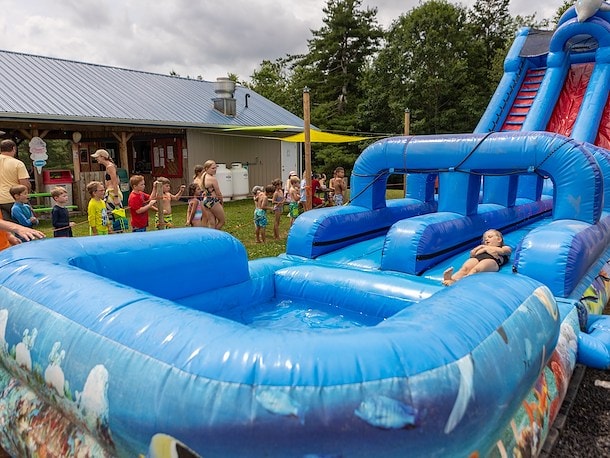 Inflatable Water Slide at Jellystone Park™ Nova Scotia