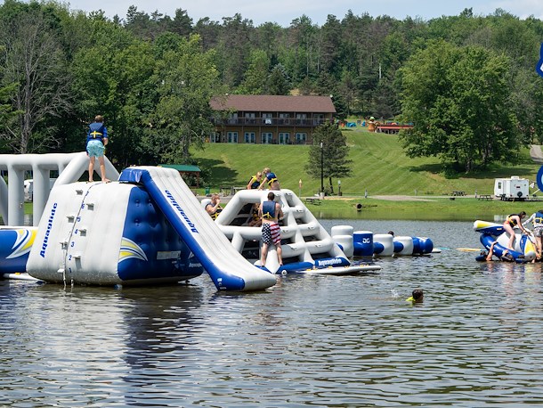Floating Obstacle Course at Jellystone Park™ Binghamton