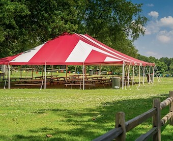 Picnic and Party Tents at Jellystone Park™ Clay's Resort