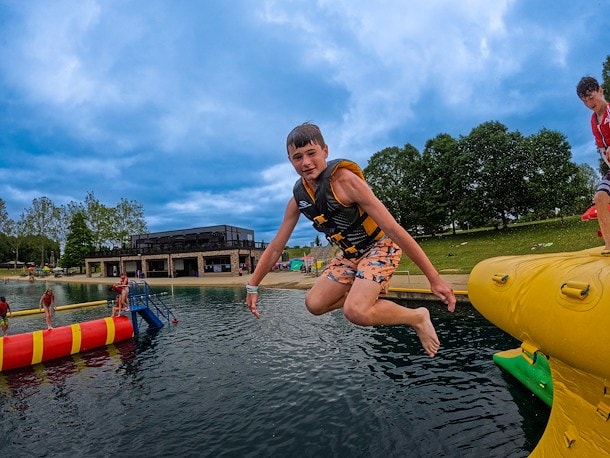 Water Slides in Jellystone Park™ Clay's Resort