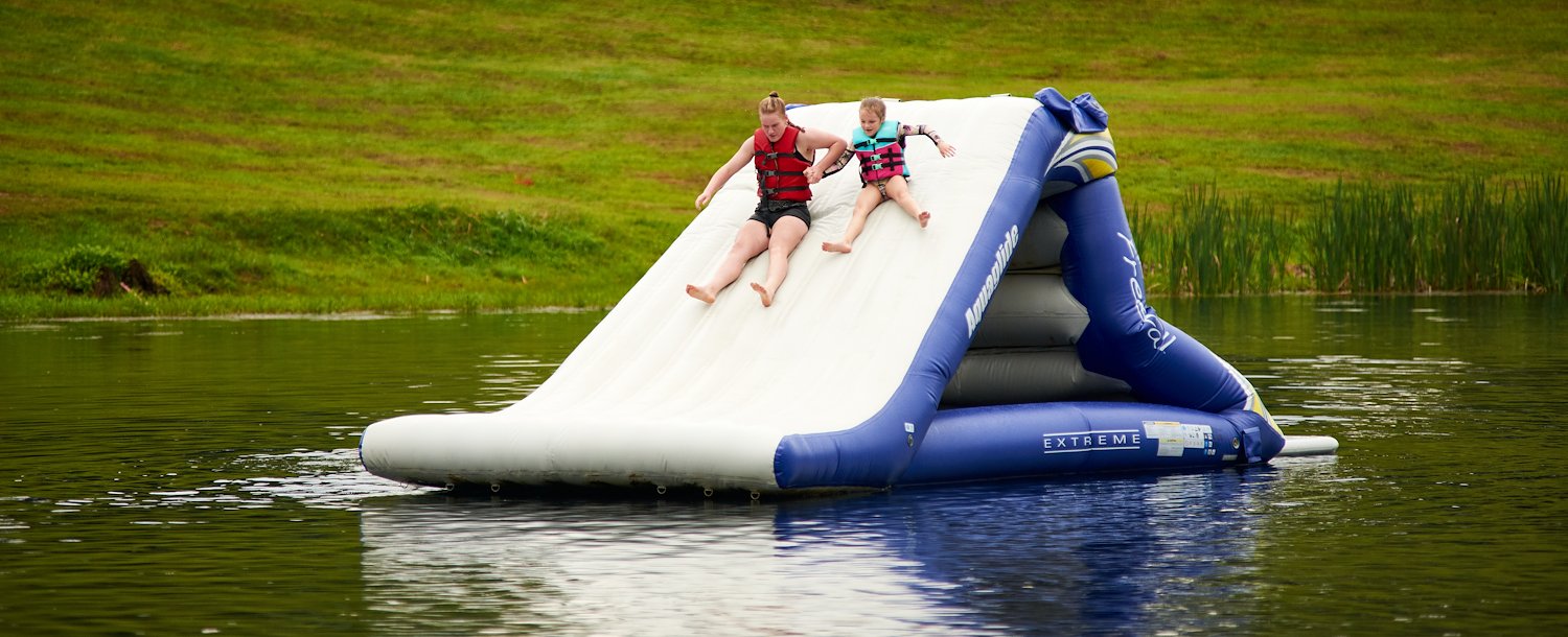 Inflatable Floating Slide at Jellystone Park™ Hocking Hills