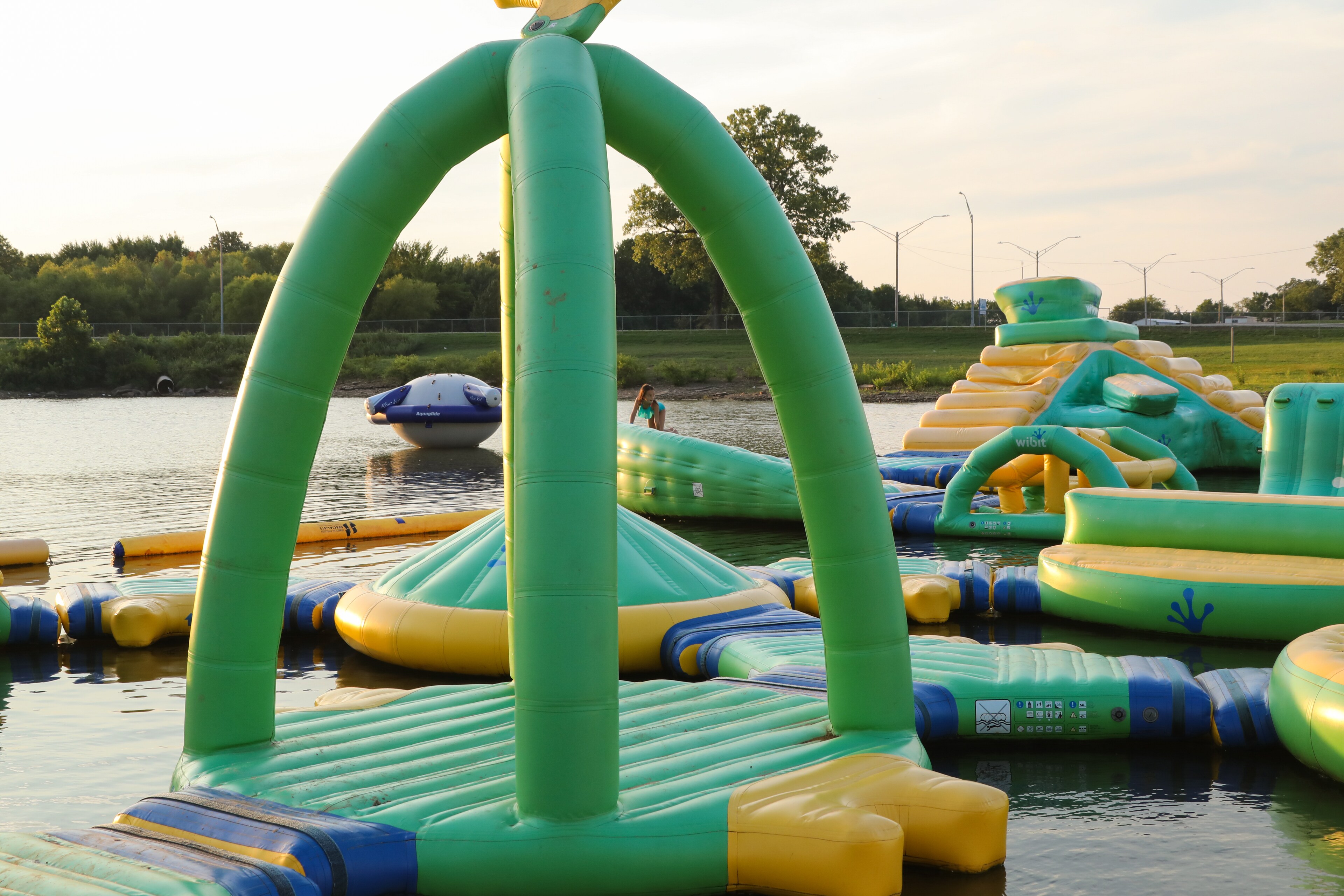 Floating Obstacle Course in Jellystone Park™ Lake Eufaula