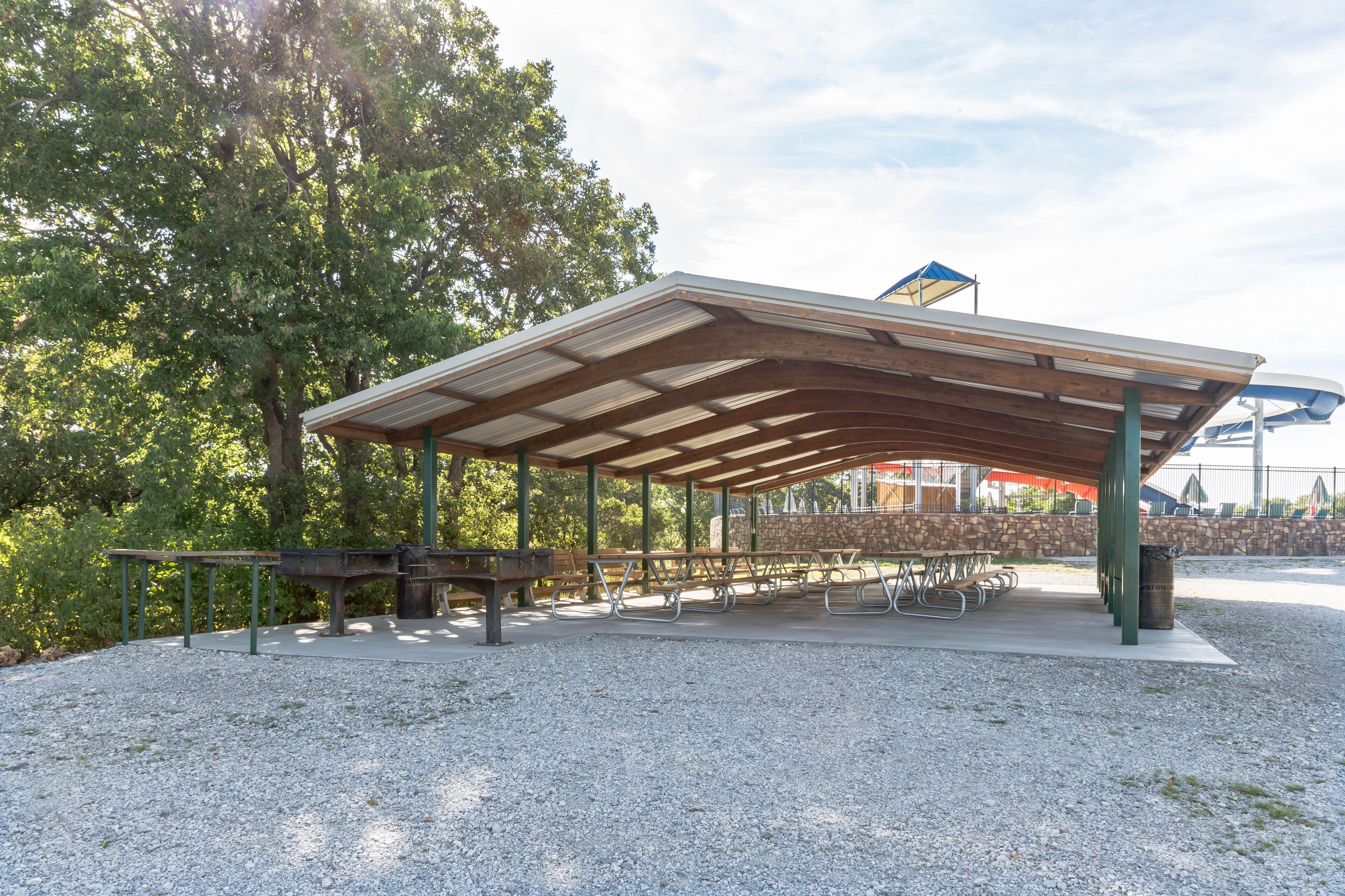 Yogi Bear’s Covered Large Picnic Pavilion at Jellystone Park™ Keystone Lake