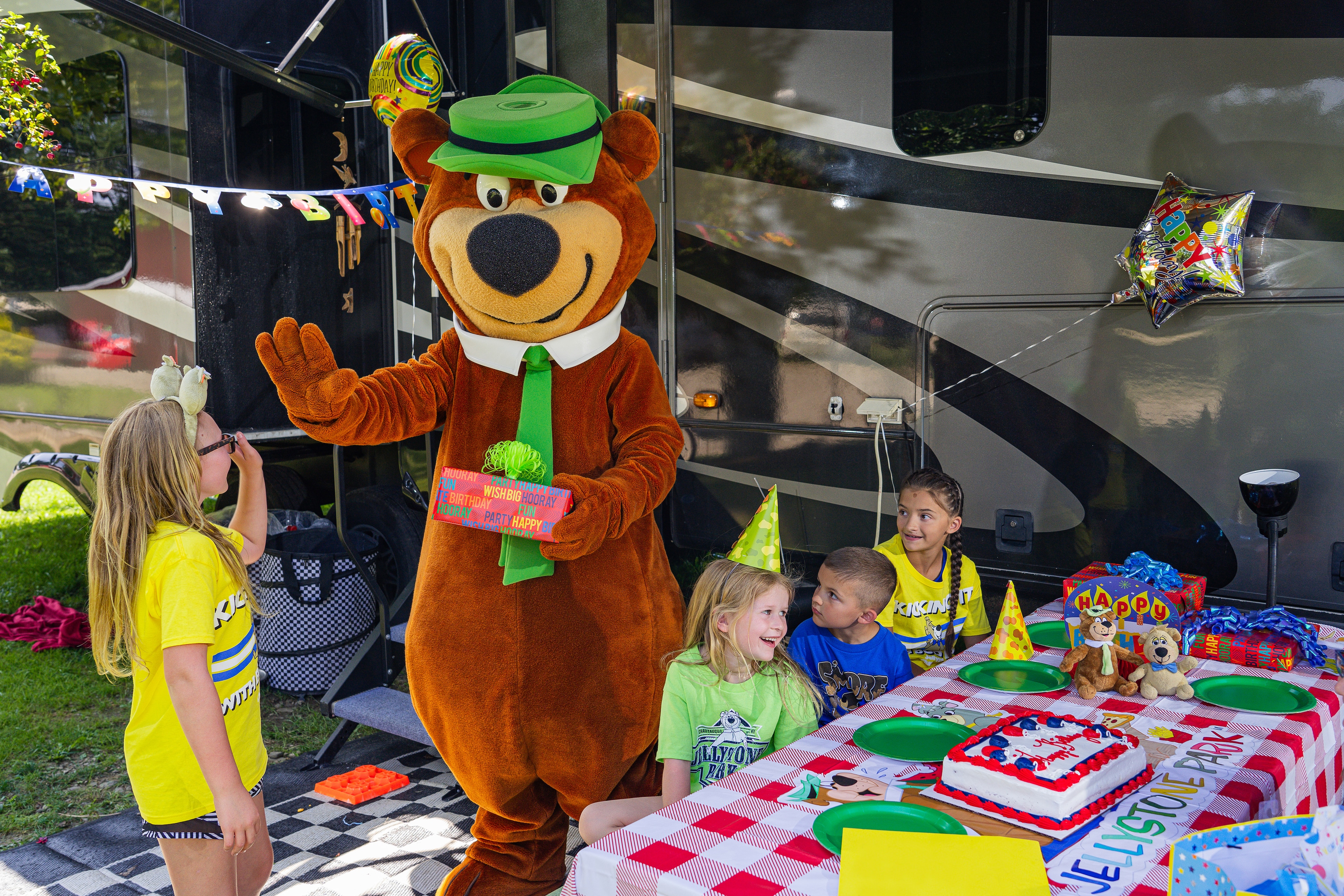 Birthday card signed by Yogi Bear & friends