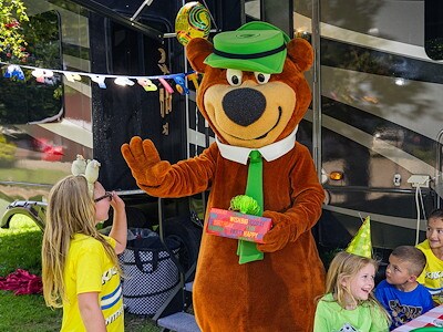 Birthday card signed by Yogi Bear & friends
